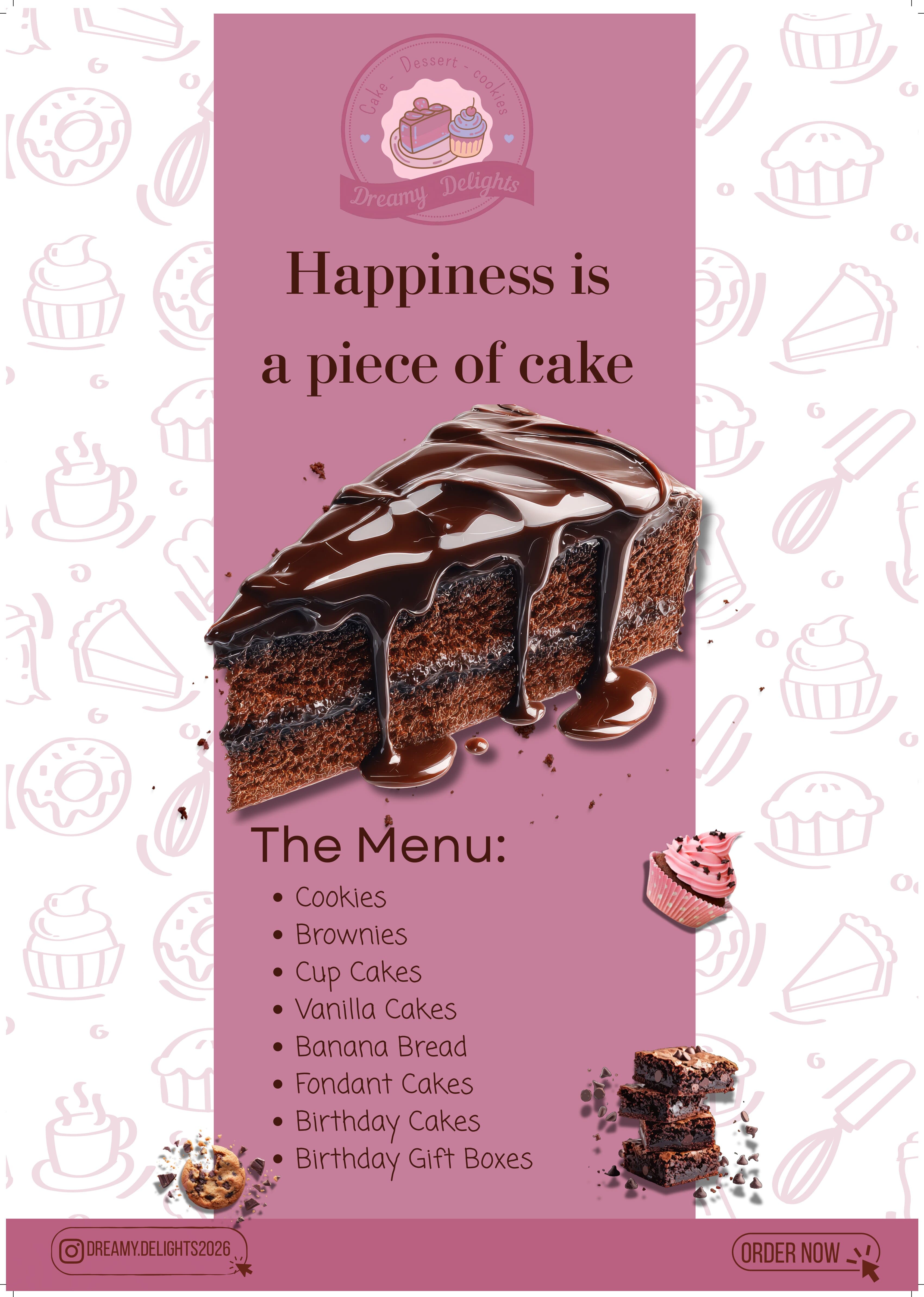 Bakery Menu Marketing Poster Design