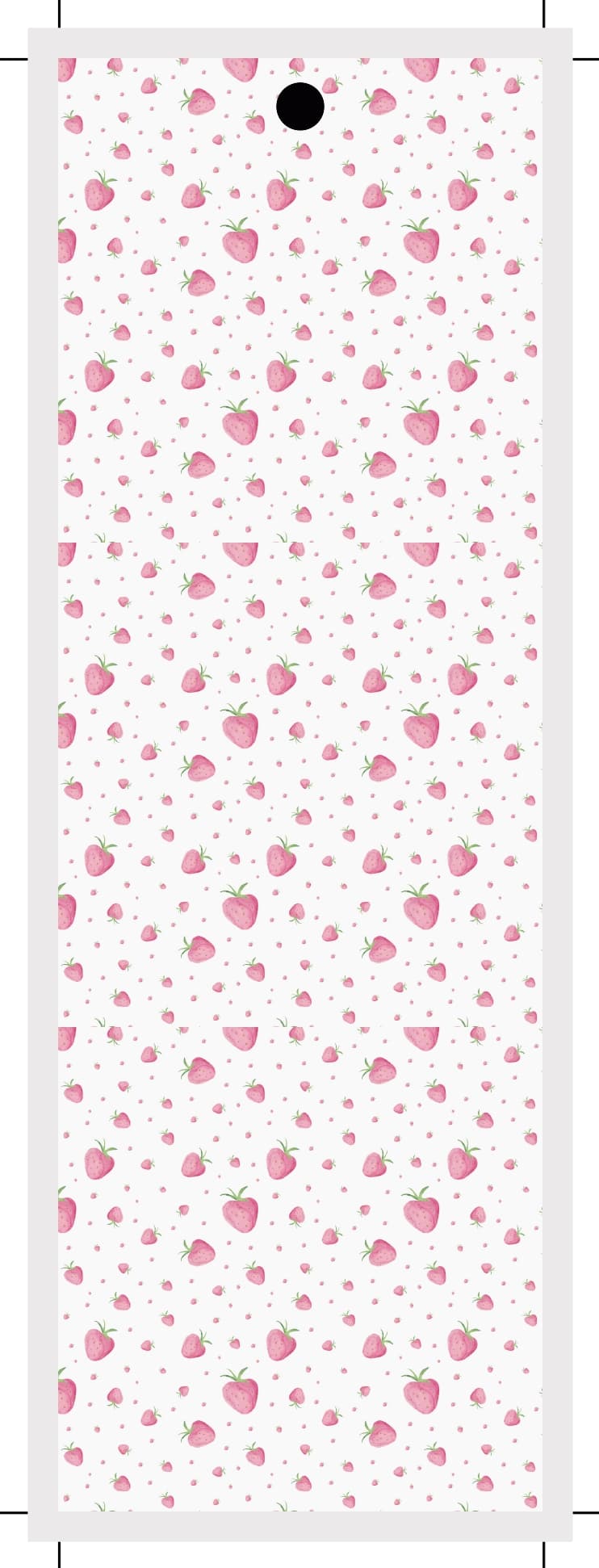 Sweet Pastel Pink Strawberry Pattern Bookmark - View 2